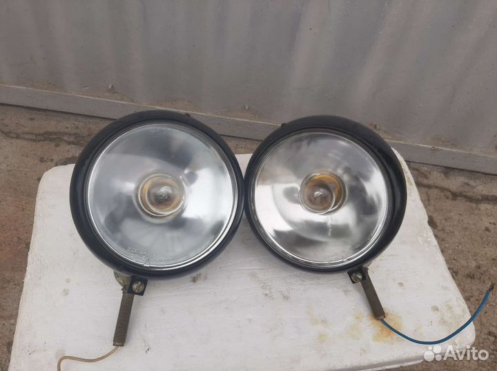 Винтажные фары от старинного авто, состояние отл