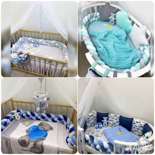 Бортики косичка, косичка, бортик в кроватку