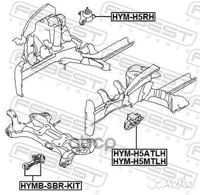 Подушка двигателя правая (гидравлическая) hymh5