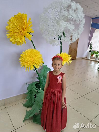 Вечернее платье в пол красное