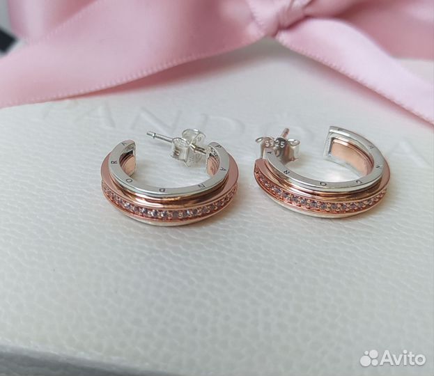 Серьги Pandora signature