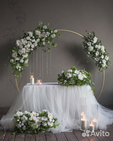 Готовый декор зала на свадьбу