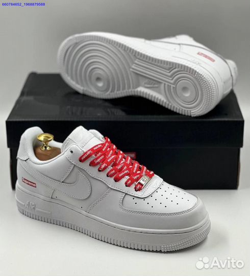 Кроссовки Nike Air Force 1 Low & Supreme (Арт.53652)