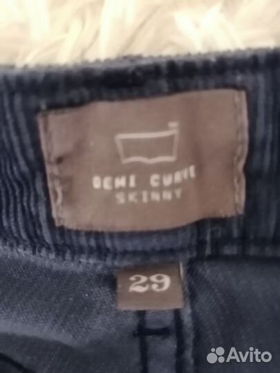 Вельветовые джинсы levis 29/34 женские