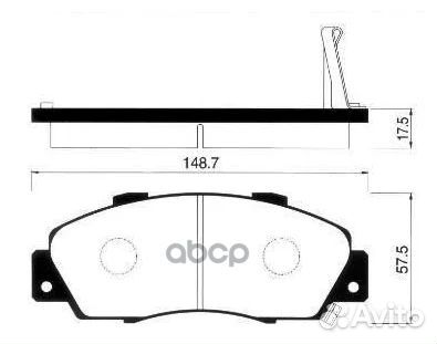 Колодки тормозные, передние SP1076F Sangsin brake