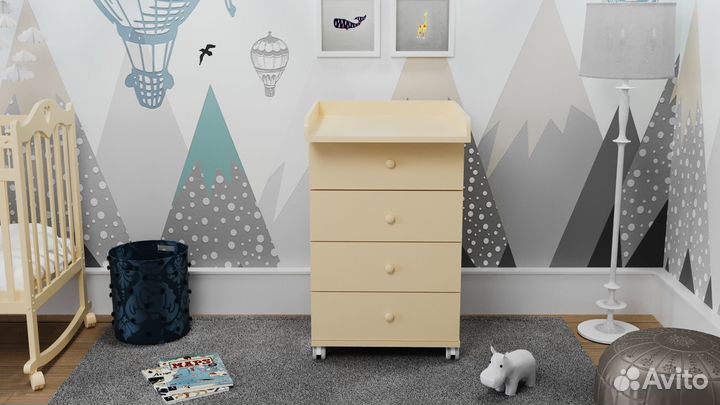 Комод пеленальный Инканто 60/4 слоновая кость