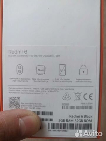 Телефон Xiaomi redmi 6