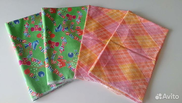 Пелёнки новые фланель,хлопок 4 шт