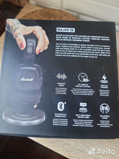 Bluetooth-гарнитура Marshall Major IV черный