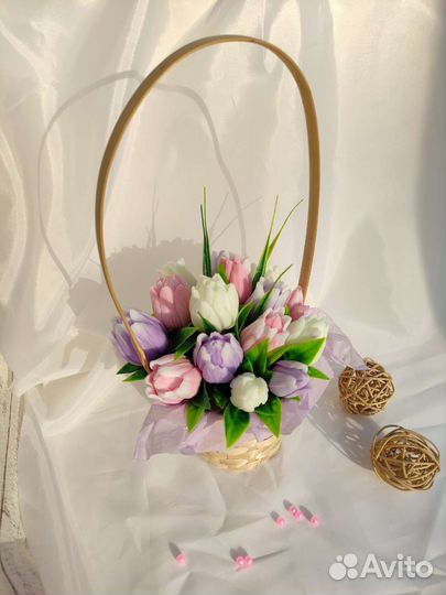 Тюльпаны из мыла ручной работы