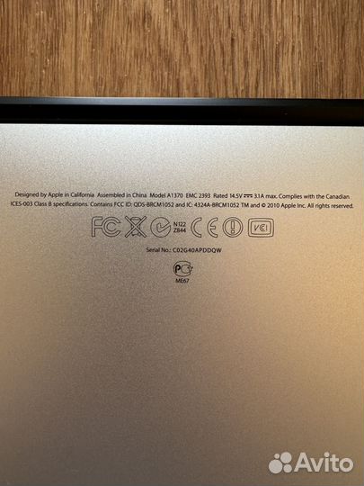 Apple MacBook Air 11 2010
