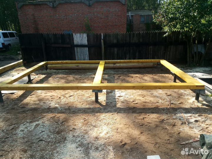 Свайный фундамент для сруба 5х3