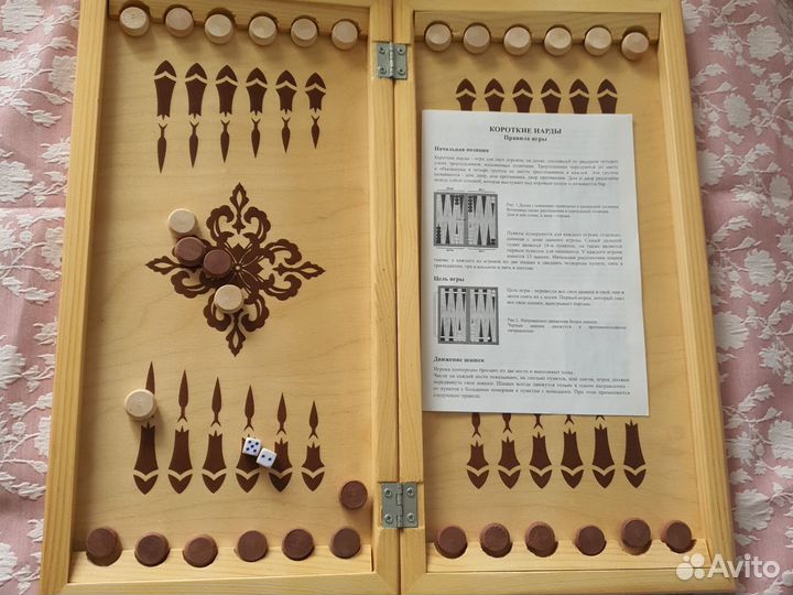 Шахматы нарды шашки 3 в 1 ручной работы