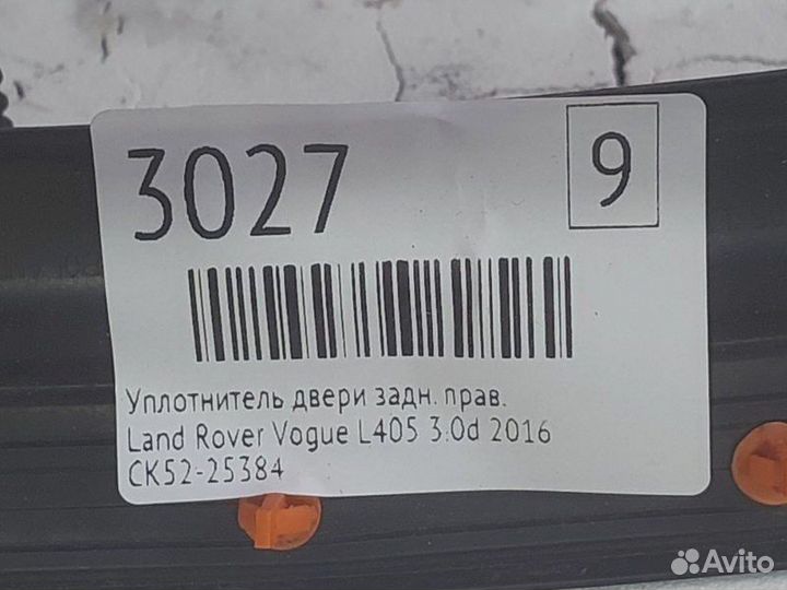 Уплотнитель двери задний правый Land Rover Vogue