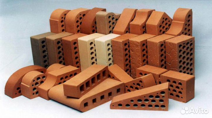 Кирпич (рядовой, облицовочный, блоки строительные)