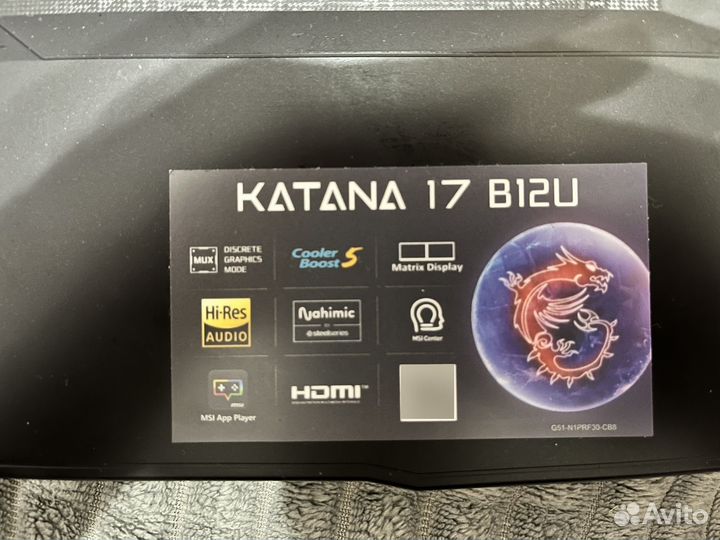 Ноутбук MSI Katana 17 B12UCX