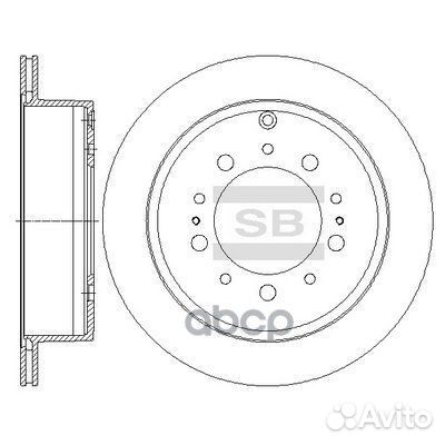 Диск тормозной задний sangsin brake SD4032 toyo