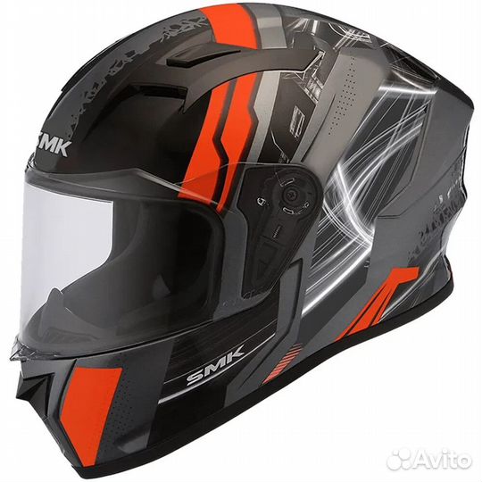 SMK Stellar Swank ECE 22.05 full face helmet Silve