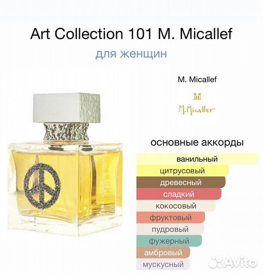 Духи женские Micallef 101