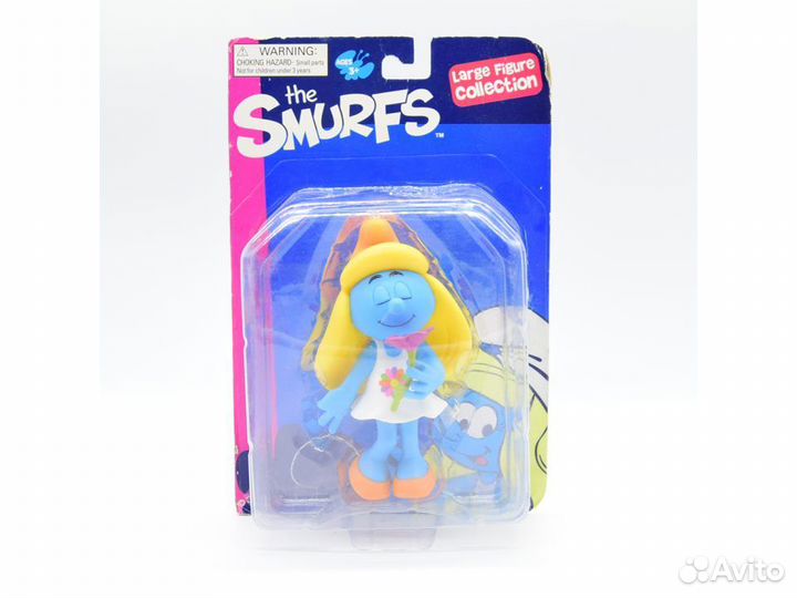 Фигурка Smurfs Smurfette в белом платье с цветком