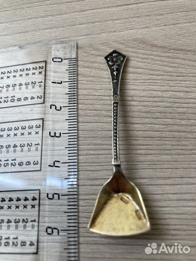 Серебряная ложечка для соли СССР
