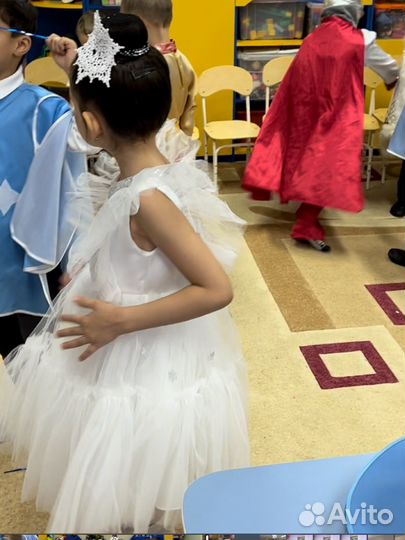 Платье снежинки 110-116