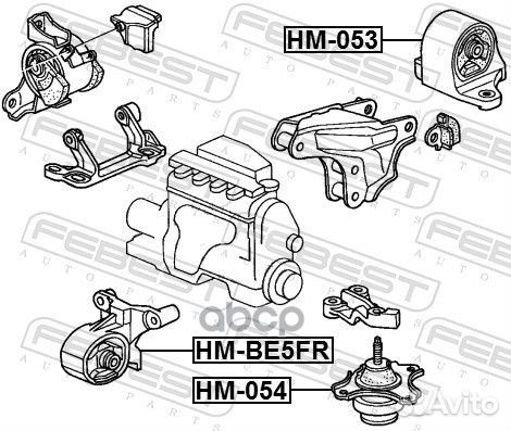 Подушка двигателя передняя honda civic eu/ep/es