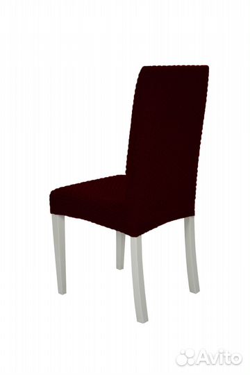 Чехлы для стульев со спинкой 6 шт, цвет Бордовый