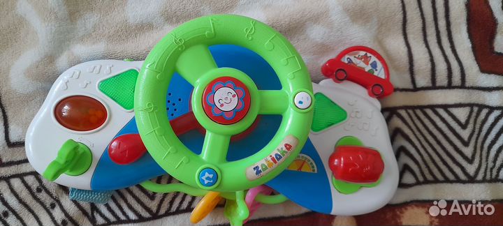 Игровой руль на коляску музыкальный