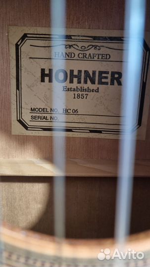 Гитара hohner hc 06 + чехол