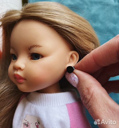 Серьги комплект новые для куклы Paola Reina ооак