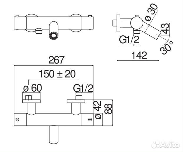 Смеситель для ванны Nobili lv00010/1wm Белый