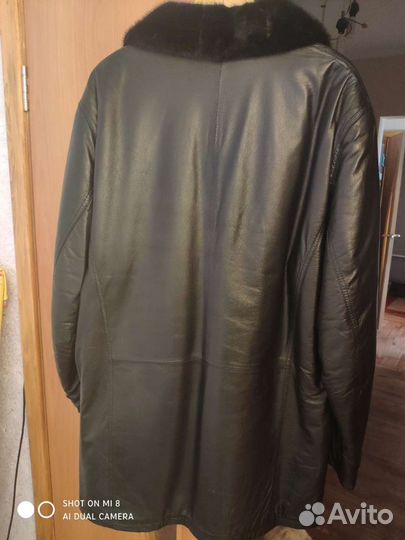 Кожаная куртка зима мужская