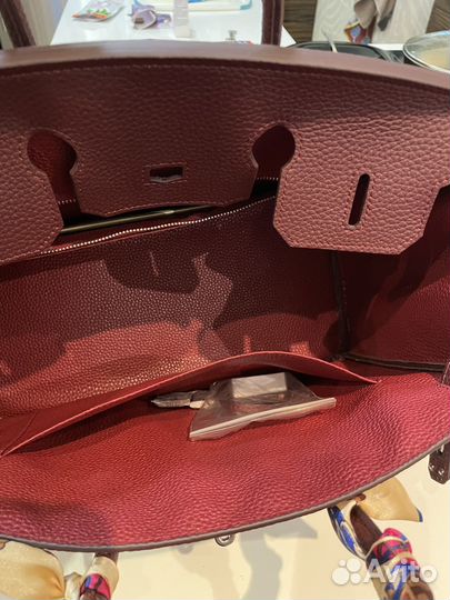 Сумка hermes birkin 35 бордовая