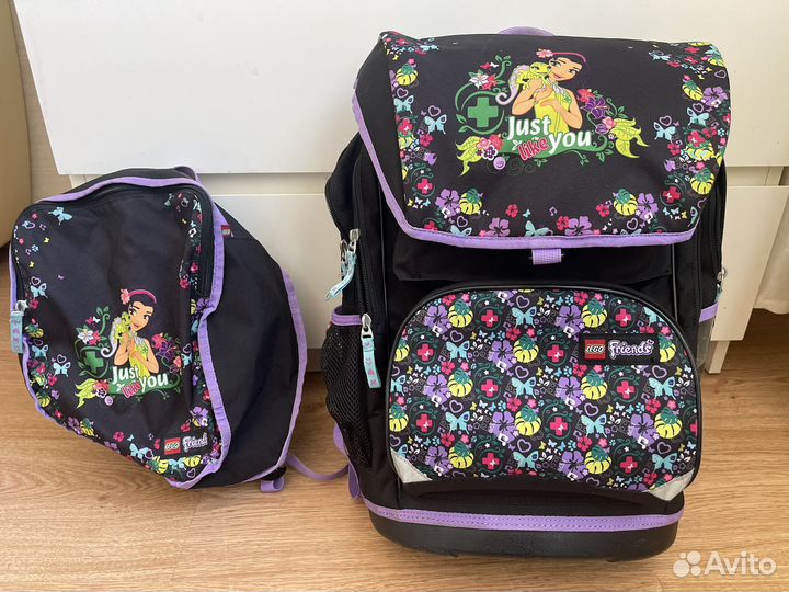 Рюкзак школьный для девочки с мешком