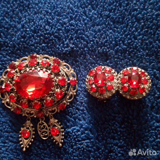 Серьги и брошка