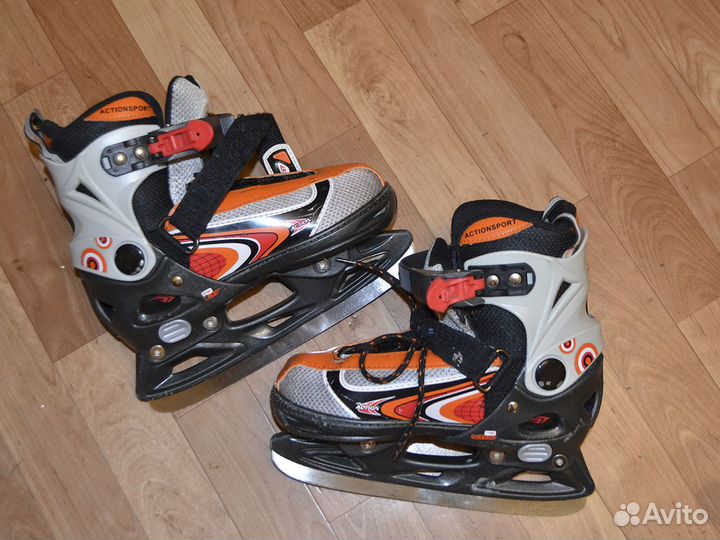 Коньки детские раздвижные 33-36 зимние
