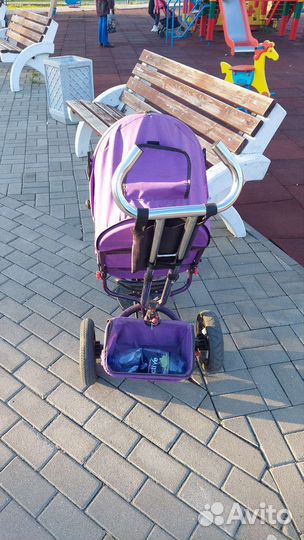 Велосипед коляска с ручкой