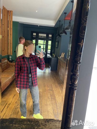 Рубашка в клетку женская