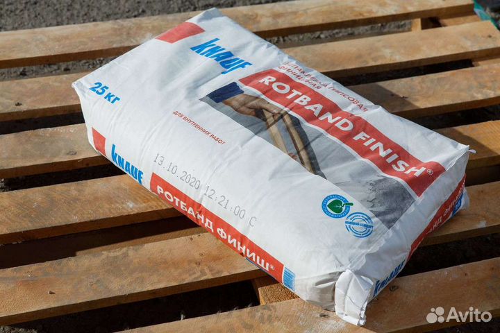 Шпаклевка кнауф Ротбанд финиш гипсовая 25кг, упак