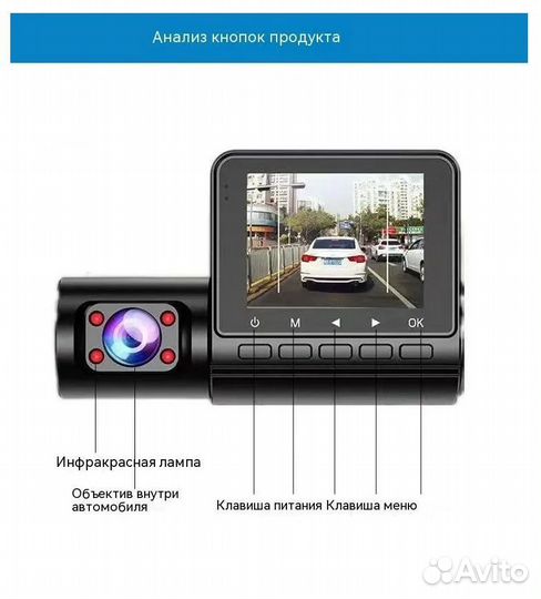 Видеорегистратор NEW-3 video CAR DVR трехкамерный