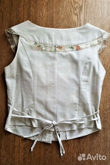 Костюм женский летний льняной 46 размер