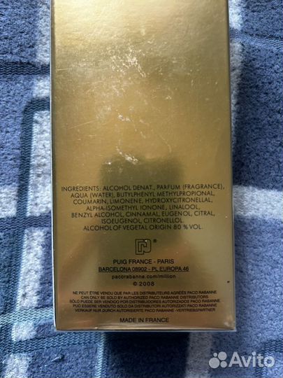 Духи paco rabanne 1 million оригинал 100ml