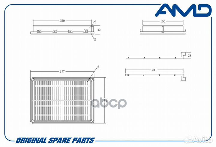Фильтр воздушный hyundai (Tucson TL) (1,7D) (2