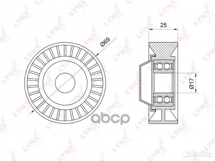 Ролик обводной навесного оборудования PB5007 LY