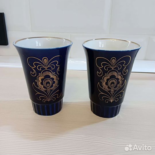 Кувшин и стаканы кобальт