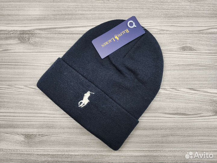 Шапка вязаная Polo Ralph Lauren синяя