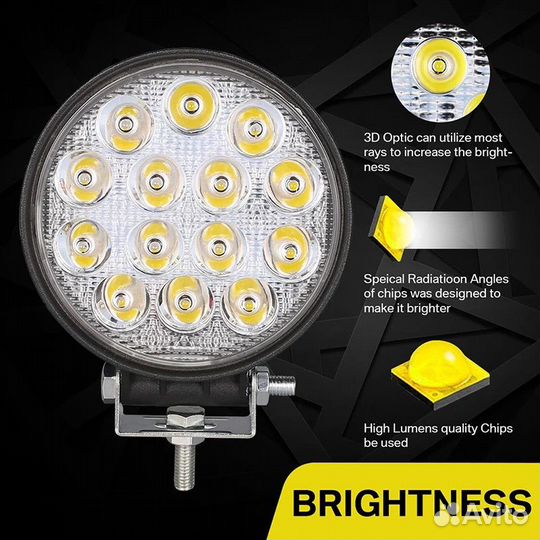 Фара LED 42W ближний свет