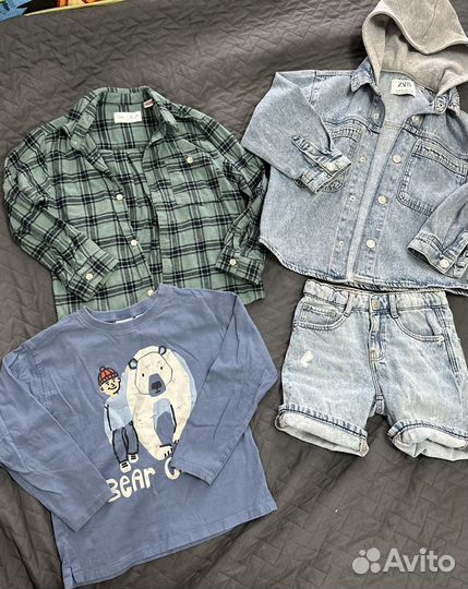 Вещи Zara 116 куртка рубашка шорты лонгслив