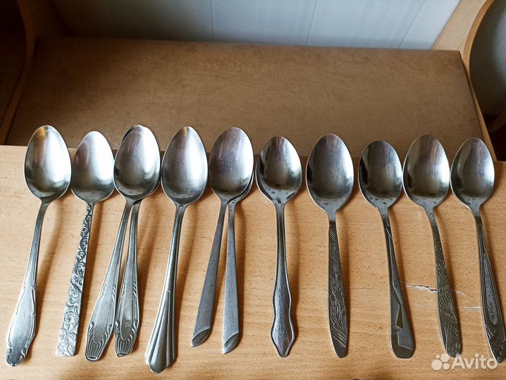 Ложки + вилки + ножи. Нержавейка. СССР